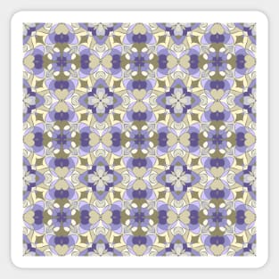 Symmetric ethnic blue pattern Sticker